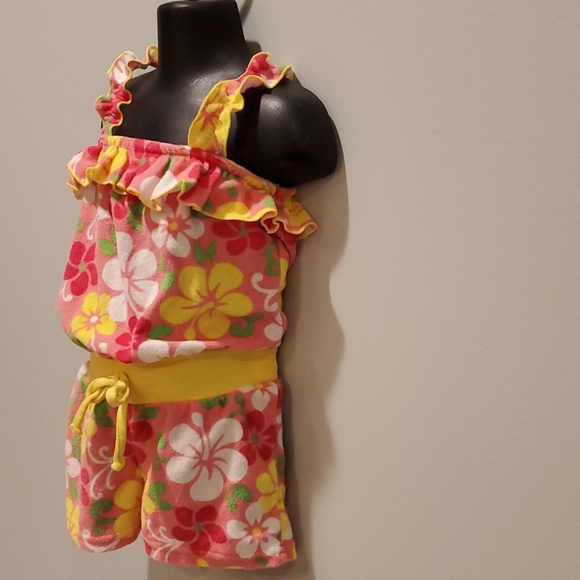 Steve Swim Yellow and Pink Terrycloth Coverup - Picture 6 of 9